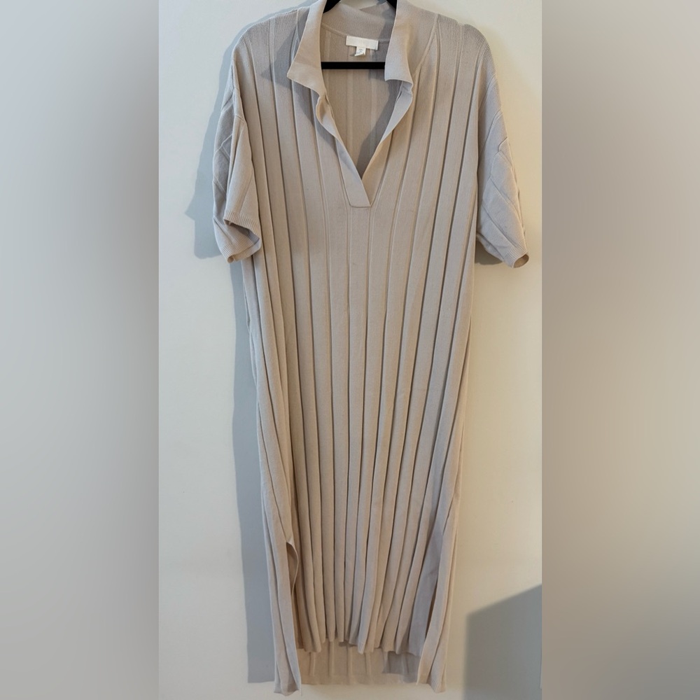 HM Beige knitt dress with short sleeve